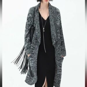 Long cardigan with sequins